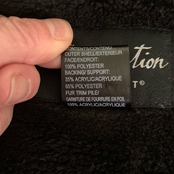 Outdoor Edition by Parkhurst….black quilted style coat….faux fur lining - Picture 13 of 13